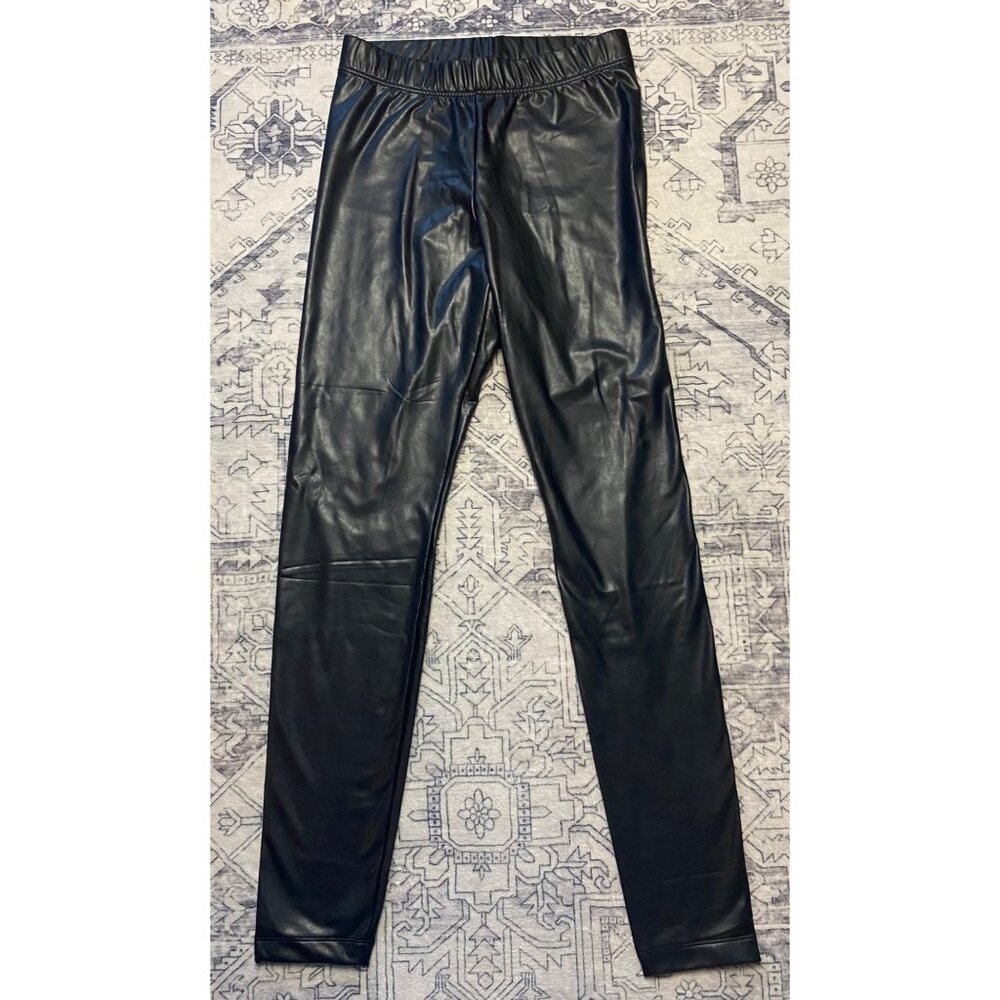 Faux Leather Black Leggings - Women Pants & Jumpsuits